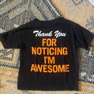 MAD Engine Black T-Shirt with Orange and White Print